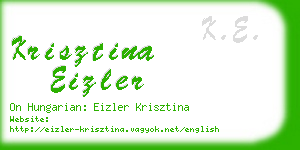 krisztina eizler business card